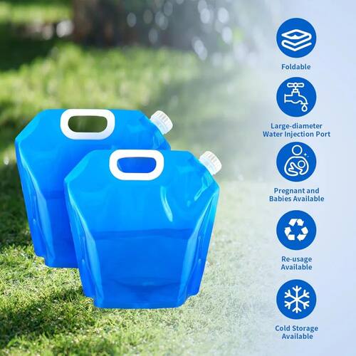 Can Camping Supplie 5/10L Camping Water Bag Portable Folding