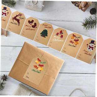 50-100pcs Kraft paper Christmas Gift Name Tags rectangle Xma