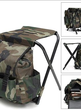 2 in 1 Folding Fishing Chair Bag Fishing Backpack Chair Stoo