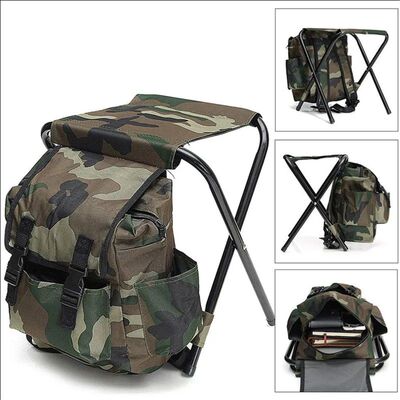 2 in 1 Folding Fishing Chair Bag Fishing Backpack Chair Stoo