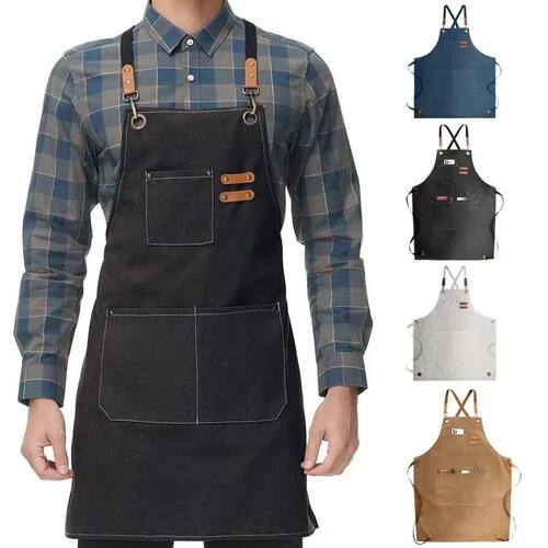 Untior Lightweight Kitchen Apron Oil-proof Can Wipe Hands Cr