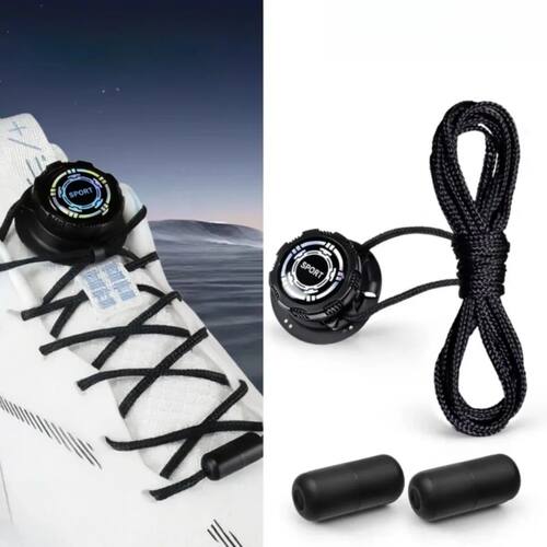 120CM No Tie Shoelaces Rotating Button Lock Design for Men W