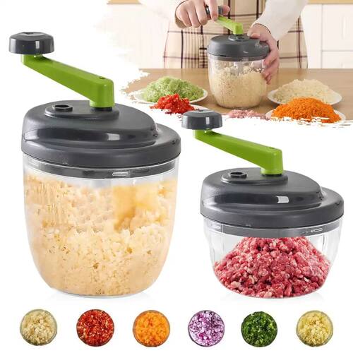 1pc 520/900ML Manual Meat Mincer Garlic Chopper Rotate Garli
