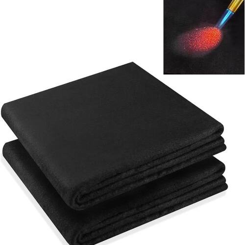 100*100cm Carbon Fiber Felt Black Fireproof Welding Protecti