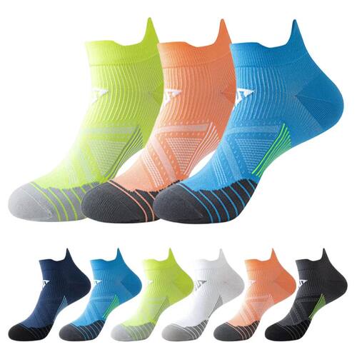 3 Pairs Professional Running Socks Men's Women Marathon Whit