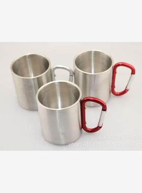 Stainless steel mug with lock climbing cup camping portable