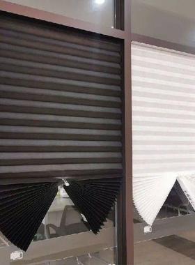 Window Blackout Pleated Zebra Blinds Roller Room Curtain