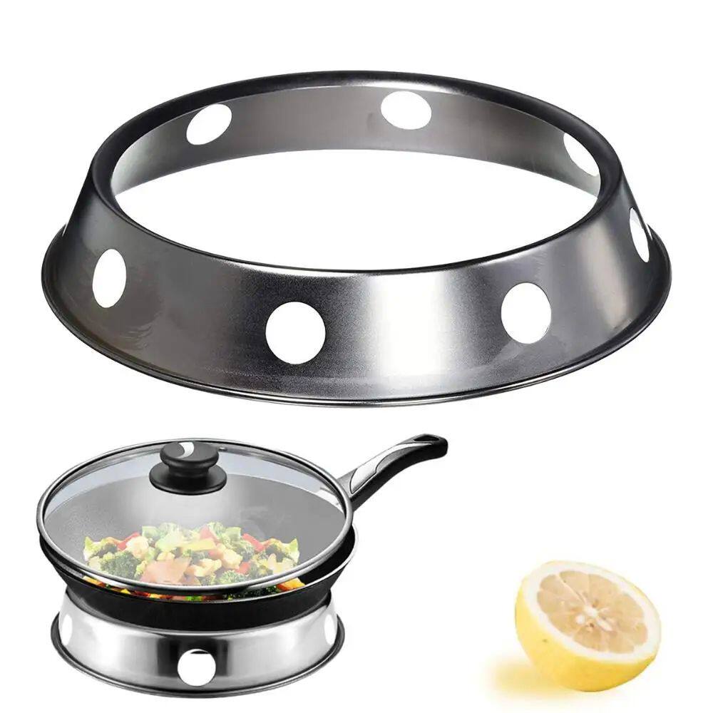 Stainless Steel Pots Rack Wok Ring Kitchen Round Support Rou
