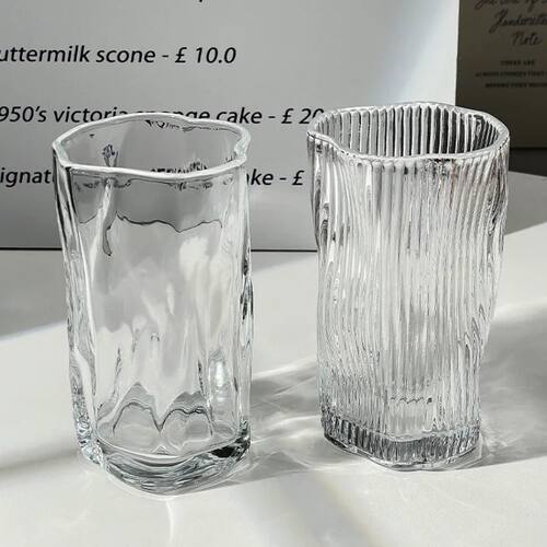 Irregular Glass Juice Cup for Household Use