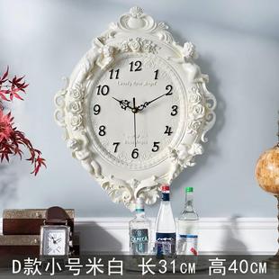 欧式 饰挂表静音石英钟卧室大气家用时钟 钟表挂钟客厅个性 创意装
