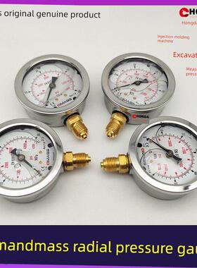 DMASS德国德玛仕耐震压力表EN837-1挖掘机测压表注塑机径向液压表