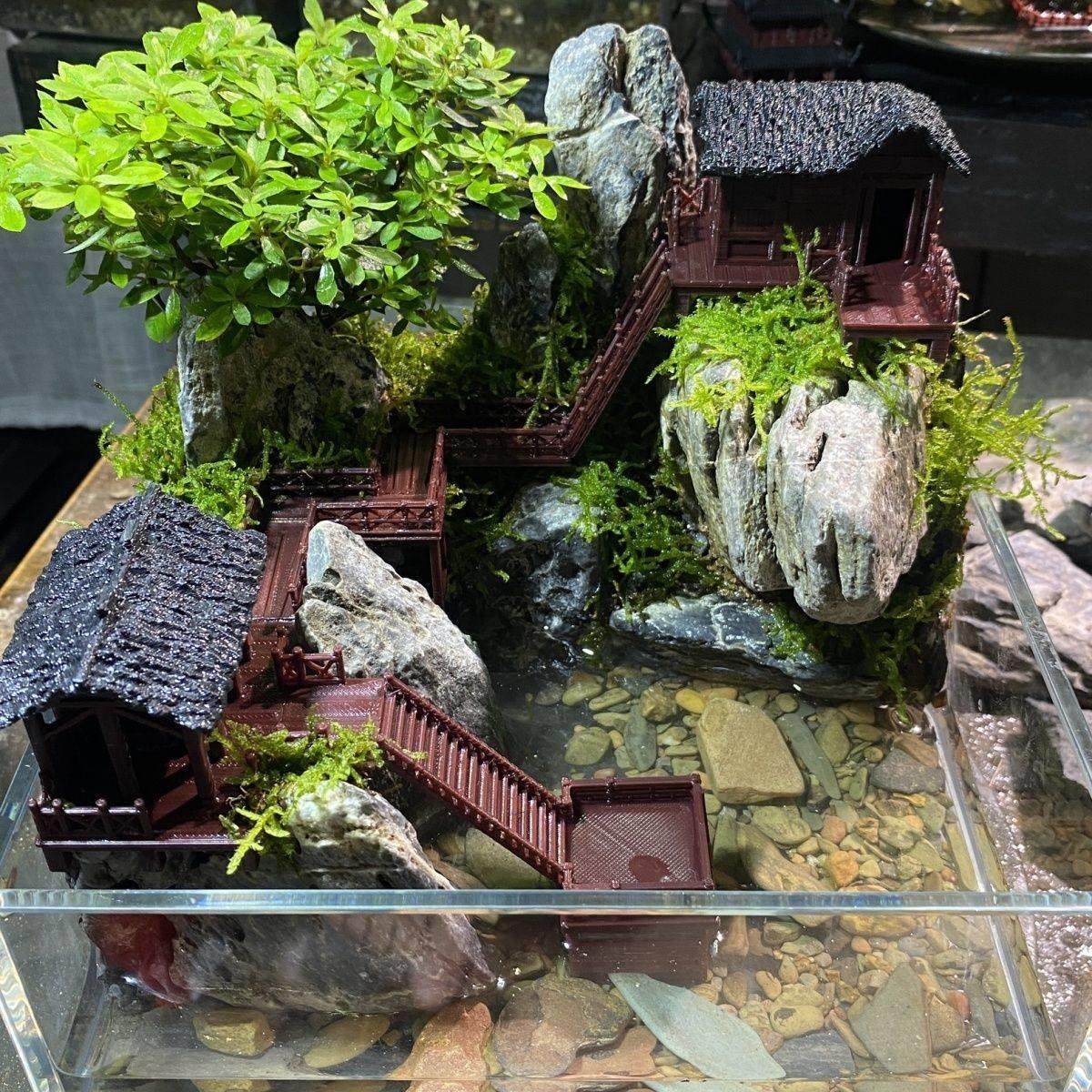 钓鱼台茅草屋造景小摆件假山奇石水陆缸微景观庭院盆景古建筑模型,家居饰品,户外/庭院摆件,淘宝优惠券,粉丝福利购,淘宝优惠卷