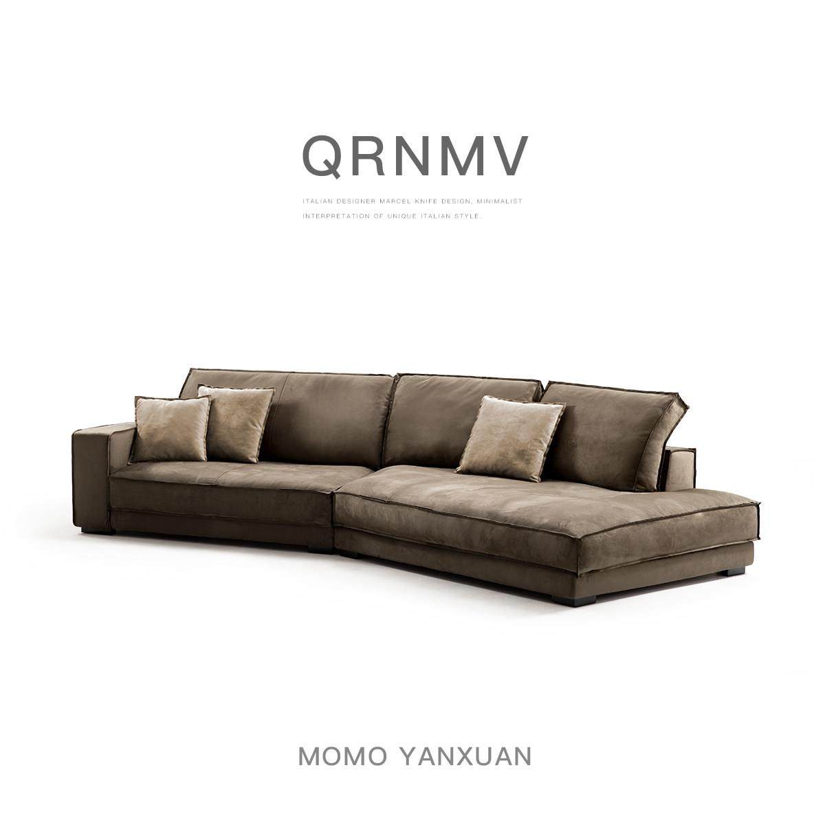 某某严选科技布磨砂皮沙发转角布达佩斯沙发意式轻奢客厅转角沙发,住宅家具,布艺沙发,淘宝优惠券,粉丝福利购,淘宝优惠卷