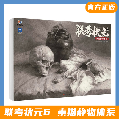 联考状元6素描静物体系 2025烈公文化黄智勇单个组合素描几何体静物临摹范本美术高考联考教材教程书籍画册
