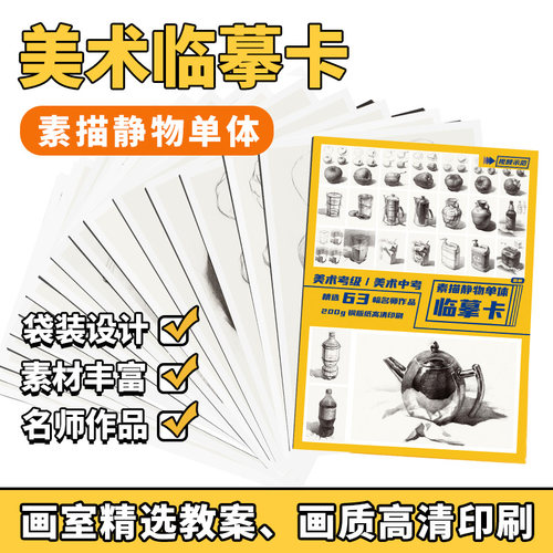 单体素描静物临摹卡考级