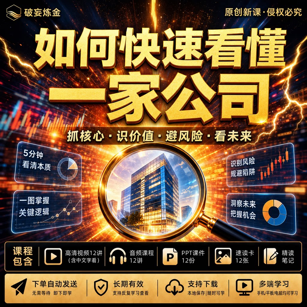 如何快速看懂公司企业分析课程