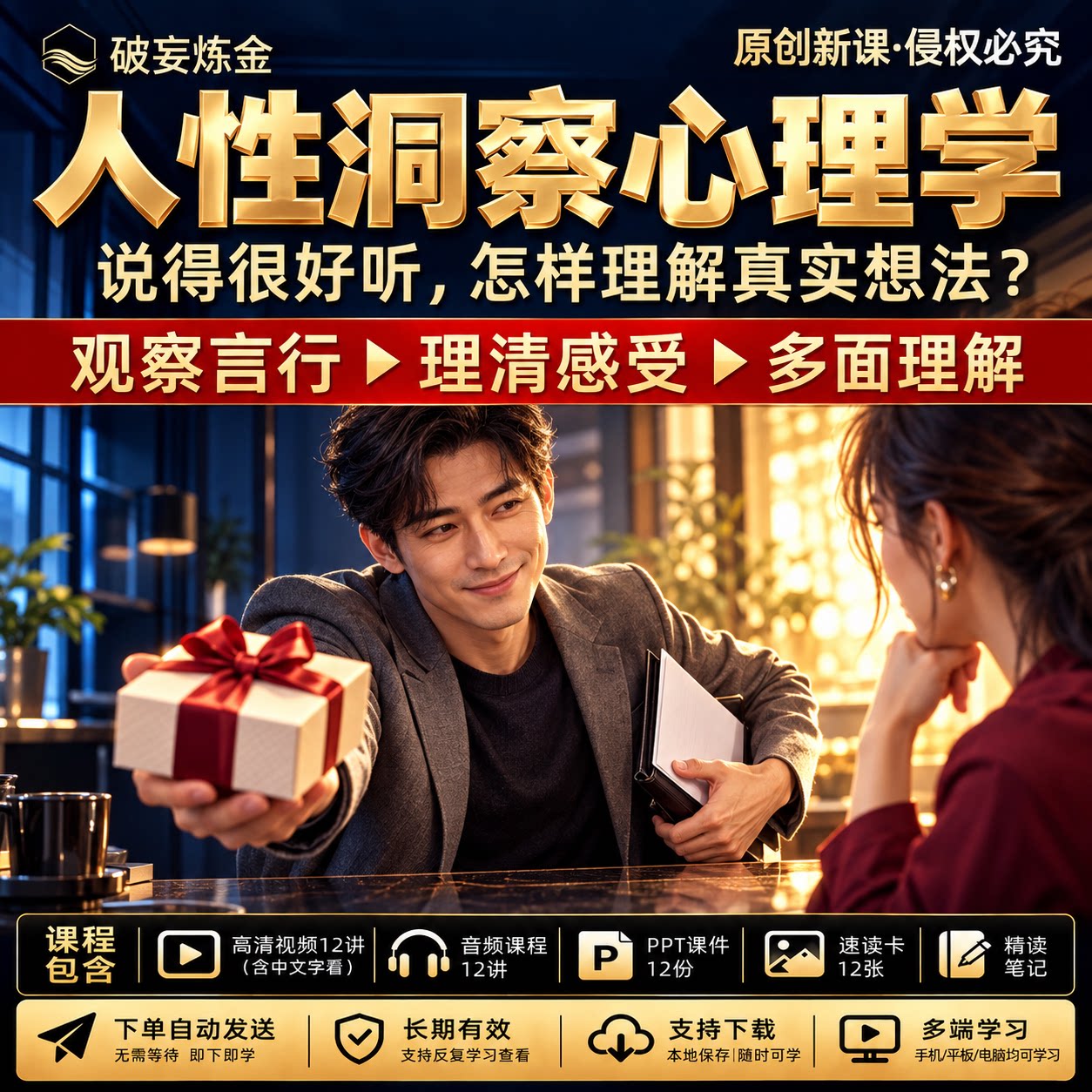 人性洞察心理学课程行为心理人际关系性格分析人格分析认知视频