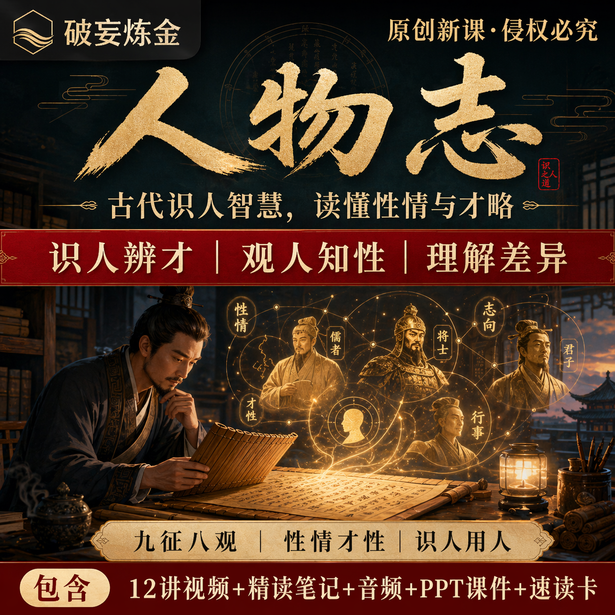 人物志国学经典人性心理学课程职场社交识人术视频精读笔记资料库