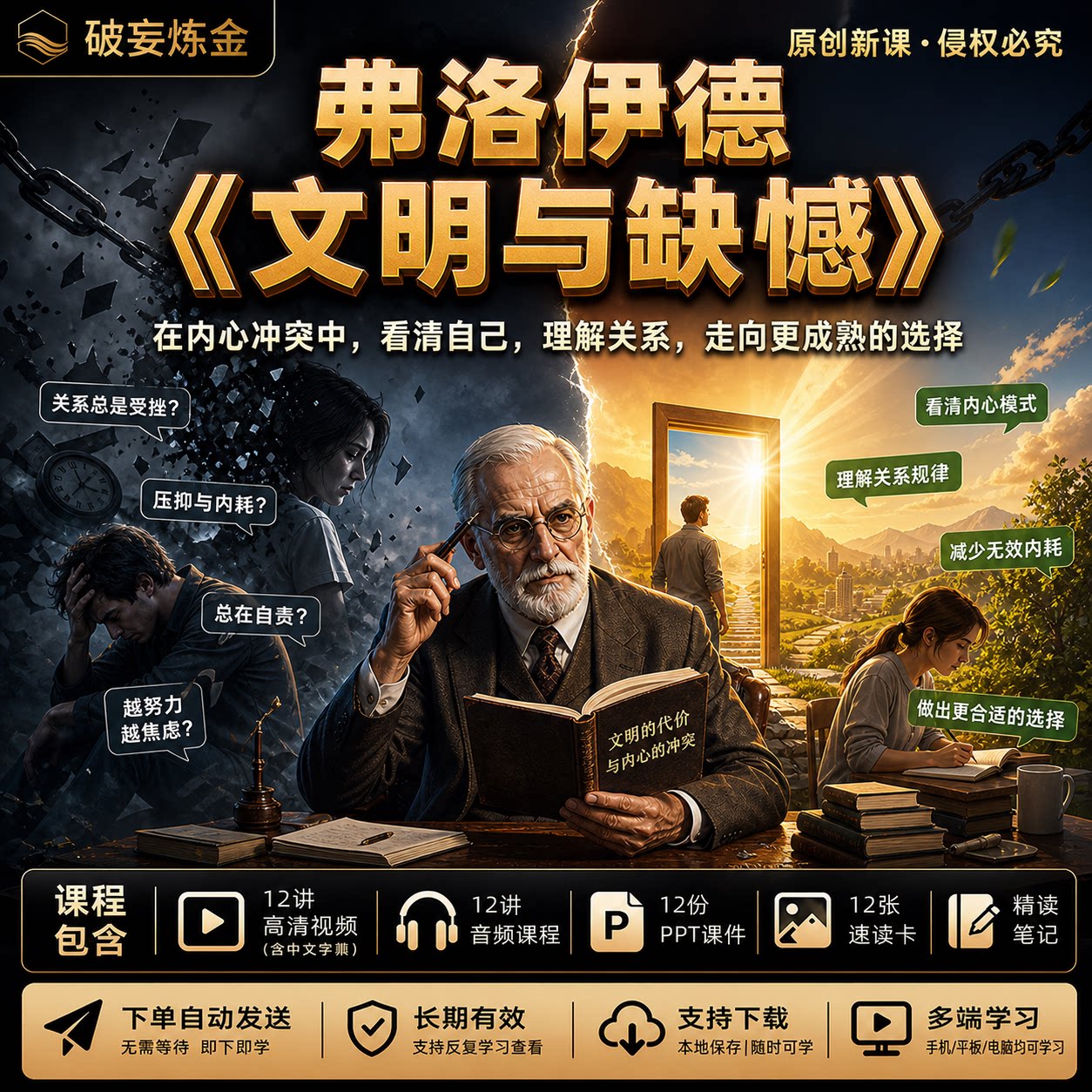 弗洛伊德文明与缺憾心理学课程社会心理规则职场关系人际相处视频