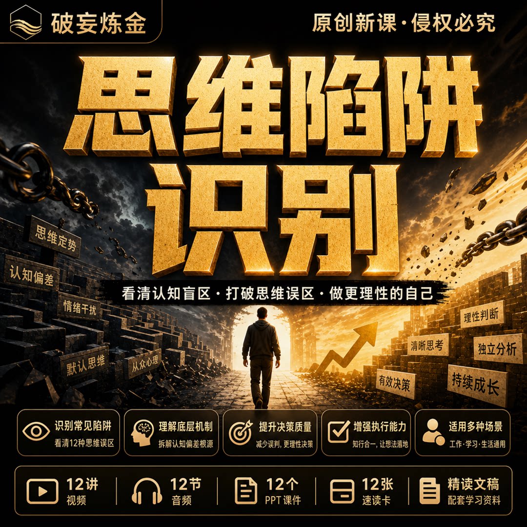 思维陷阱识别课程认知偏差理性决策判断能力视频笔记资料