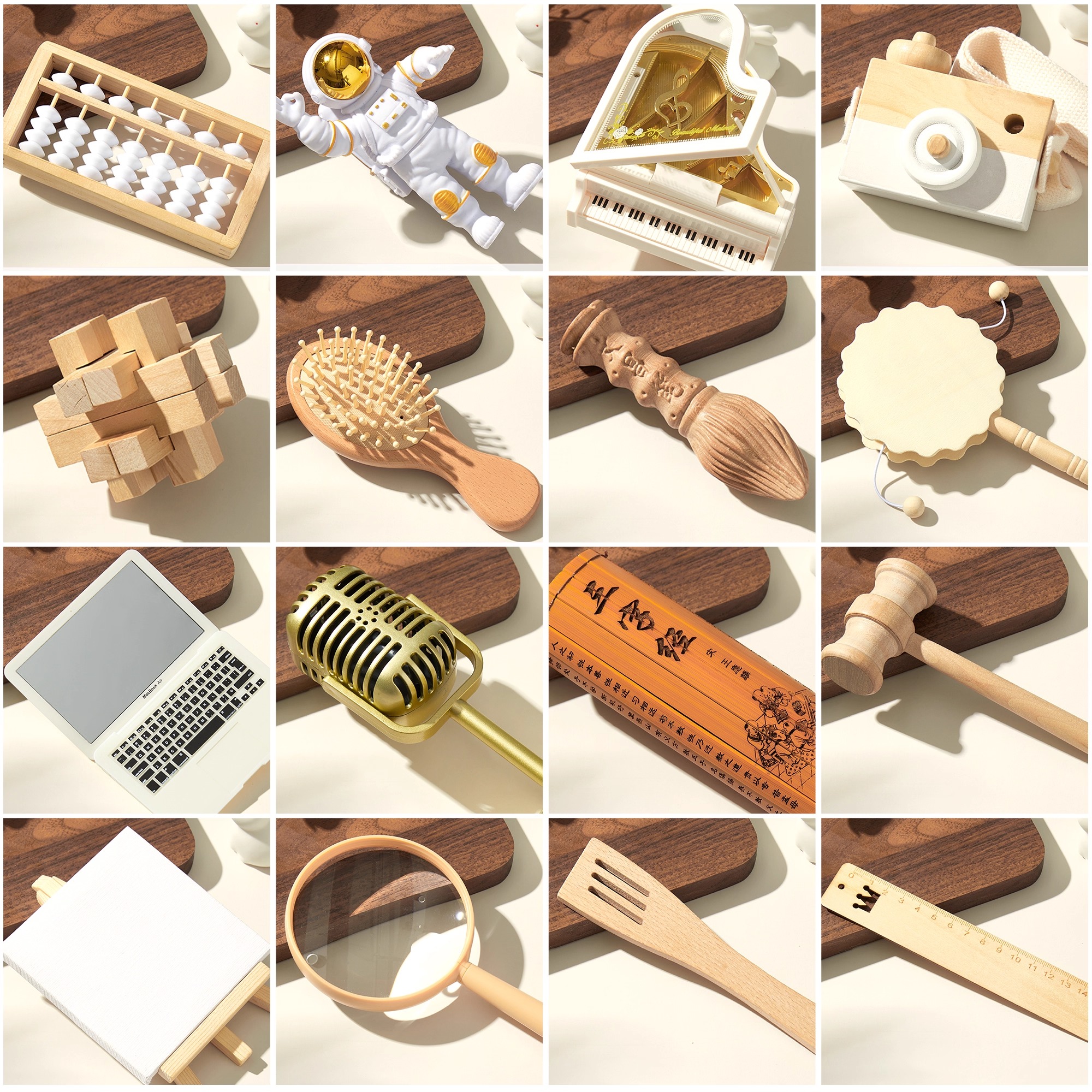 小红书推荐原木风抓周道具