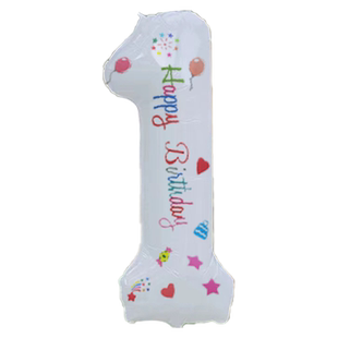 生日数字气球宝宝一周岁派对布置儿童野餐户外网红太阳花拍照道具