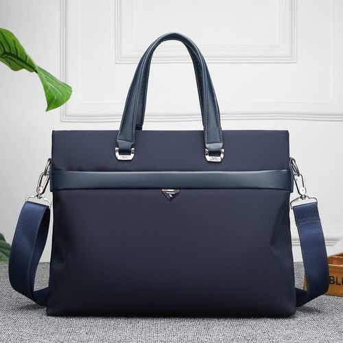 男士斜挎手提包商务休闲包公文包男士牛津布帆布包单肩包文件包包