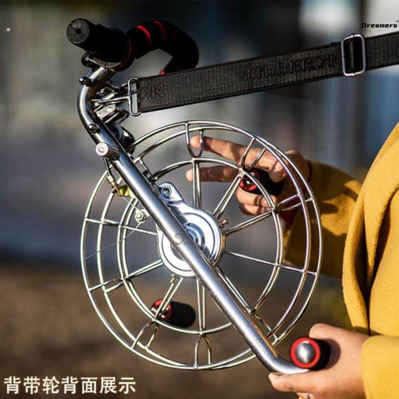 。专业级风筝轮盘不锈钢线轮盘带刹车绞盘收线器放线轮大轴承盘带