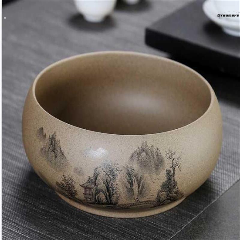 桌面垃圾桶茶桌垃圾缸茶洗大号陶瓷废水缸洗杯盆碗莲水培睡莲厂家