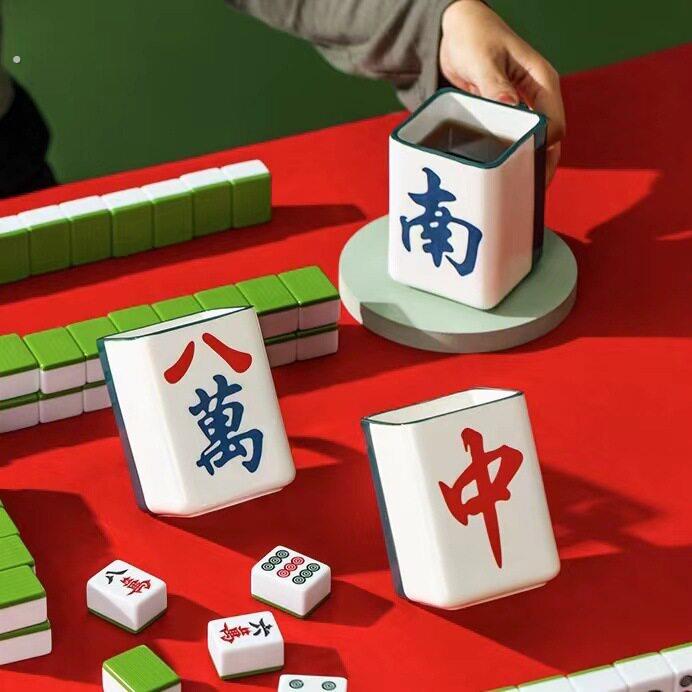 发财麻将杯子搞怪稀奇古怪陶瓷马克杯伴手礼情侣水杯家用创意个性