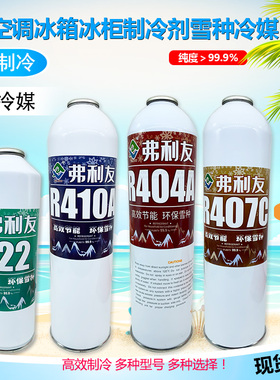 冰箱冰柜R22/R404a/R410a/R407c小瓶制冷剂雪种冷媒瓶装空调加氟