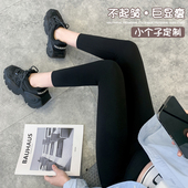 瑜伽裤 秋冬加绒紧身弹力打底裤 子 女外穿2026新款 八分小个子鲨鱼裤