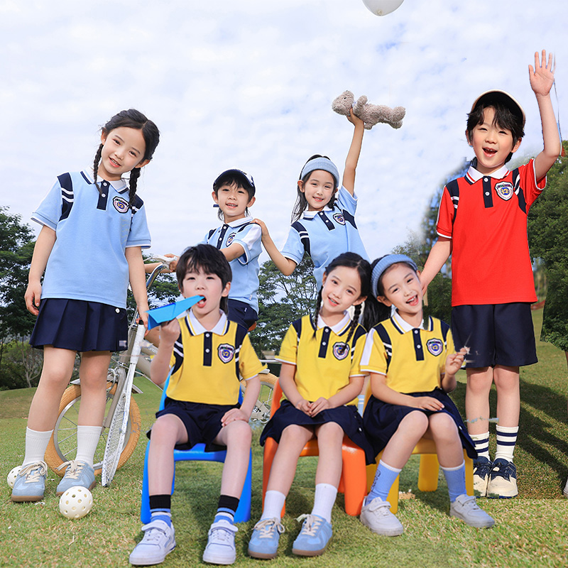 夏季中小学生校服套装男女儿童运动会班服六一表演幼儿园园服老师