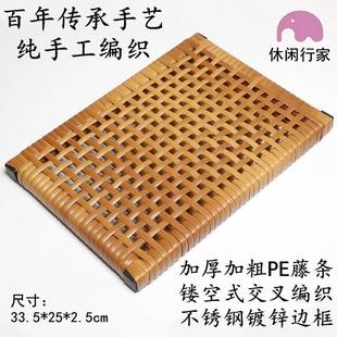 夏天服装 厂员工坐垫仿藤椅垫学生板凳散热透气垫单面网格垫屁股垫