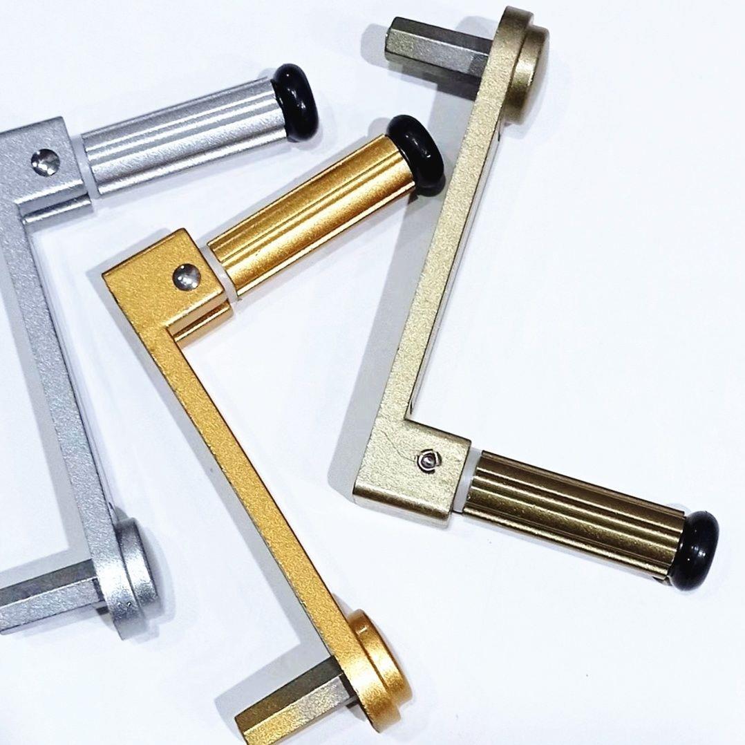 晾衣架把手柄手摇杆配件郁金香通用摇把手摇杆铝合金摇手杆