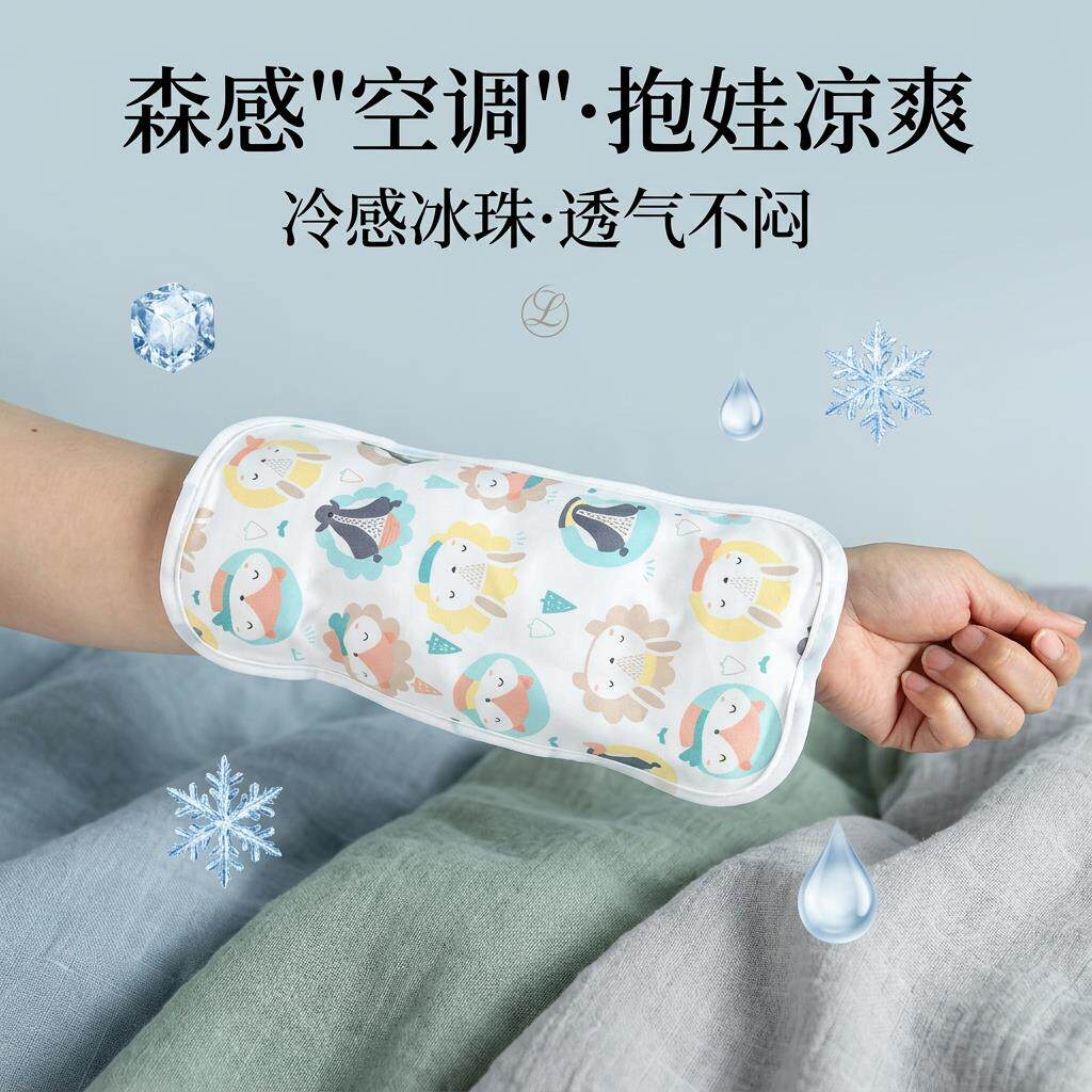 手臂凉席抱娃凉席神器夏季婴儿哺乳胳膊哺乳袖套袖冰袖手臂垫凉枕