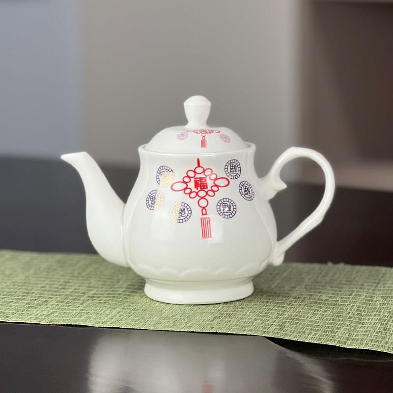 新款陶瓷茶壶小茶壶单壶耐高温泡茶花茶水壶家用办公室耐用中式