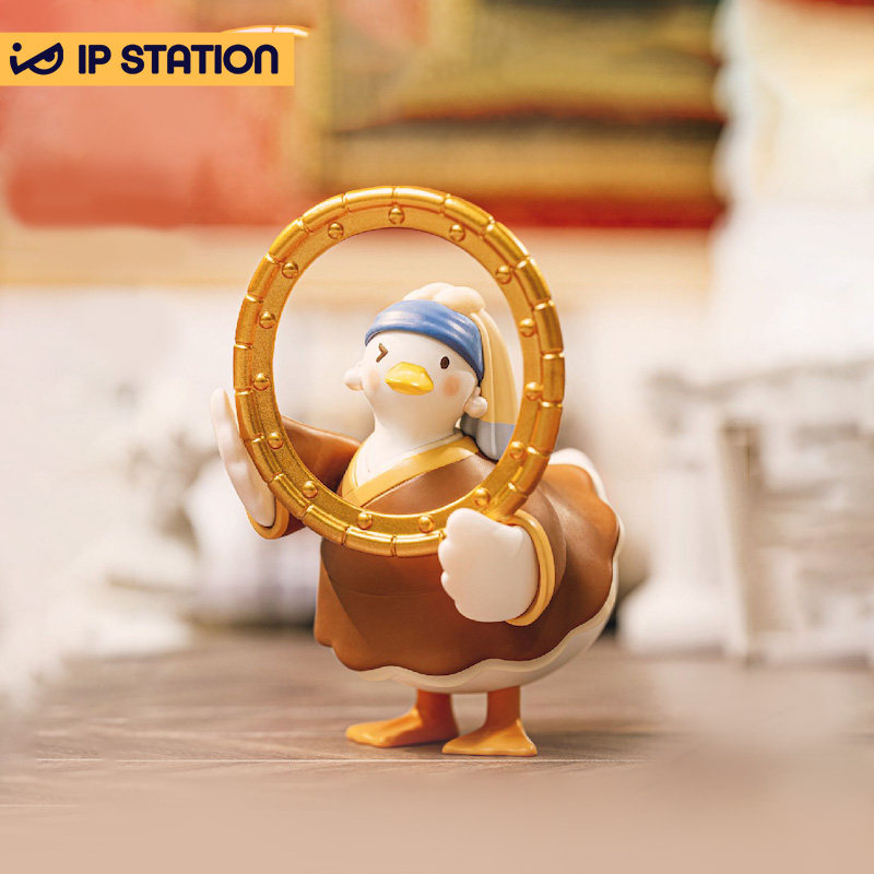 ip小站盲盒潮玩公仔摆件大可鸭名画系列手办毕业季送人生日礼物