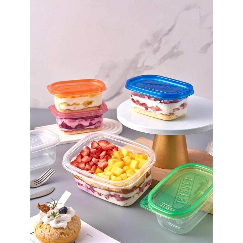 709一次性打包盒千层盒子甜品水果捞蛋糕豆乳便当包装盒网红280ml