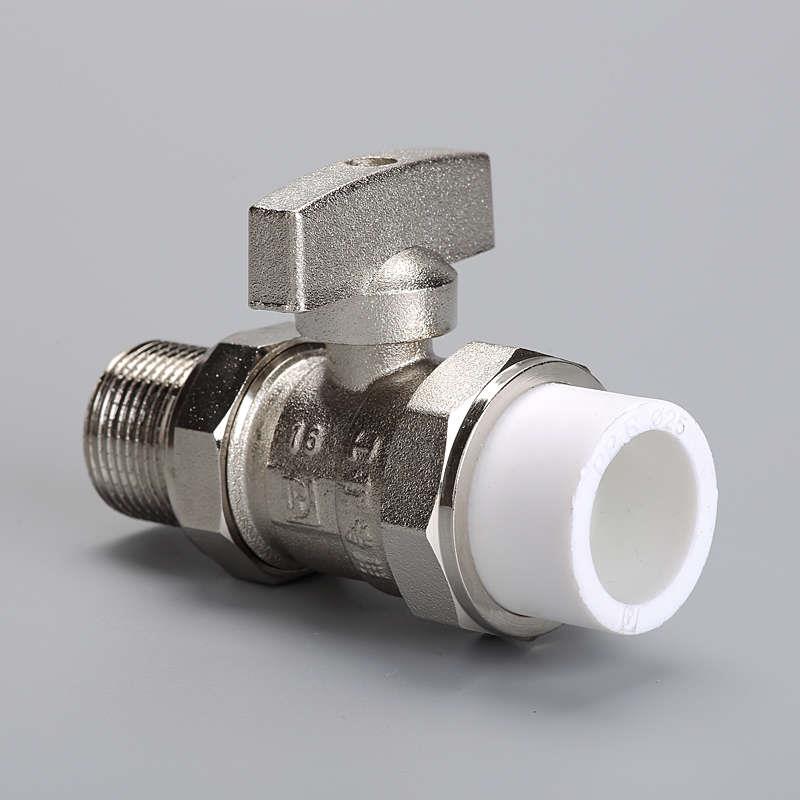 20ppr外丝直柄铜球阀6分25热熔外牙活接阀门暖气管道水管配件开关