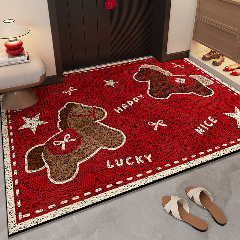 马年地垫入户门垫2026新款进门新年脚垫喜庆红色丝圈玄关进户地垫,居家布艺,入户地垫,淘宝优惠券,粉丝福利购,淘宝优惠卷