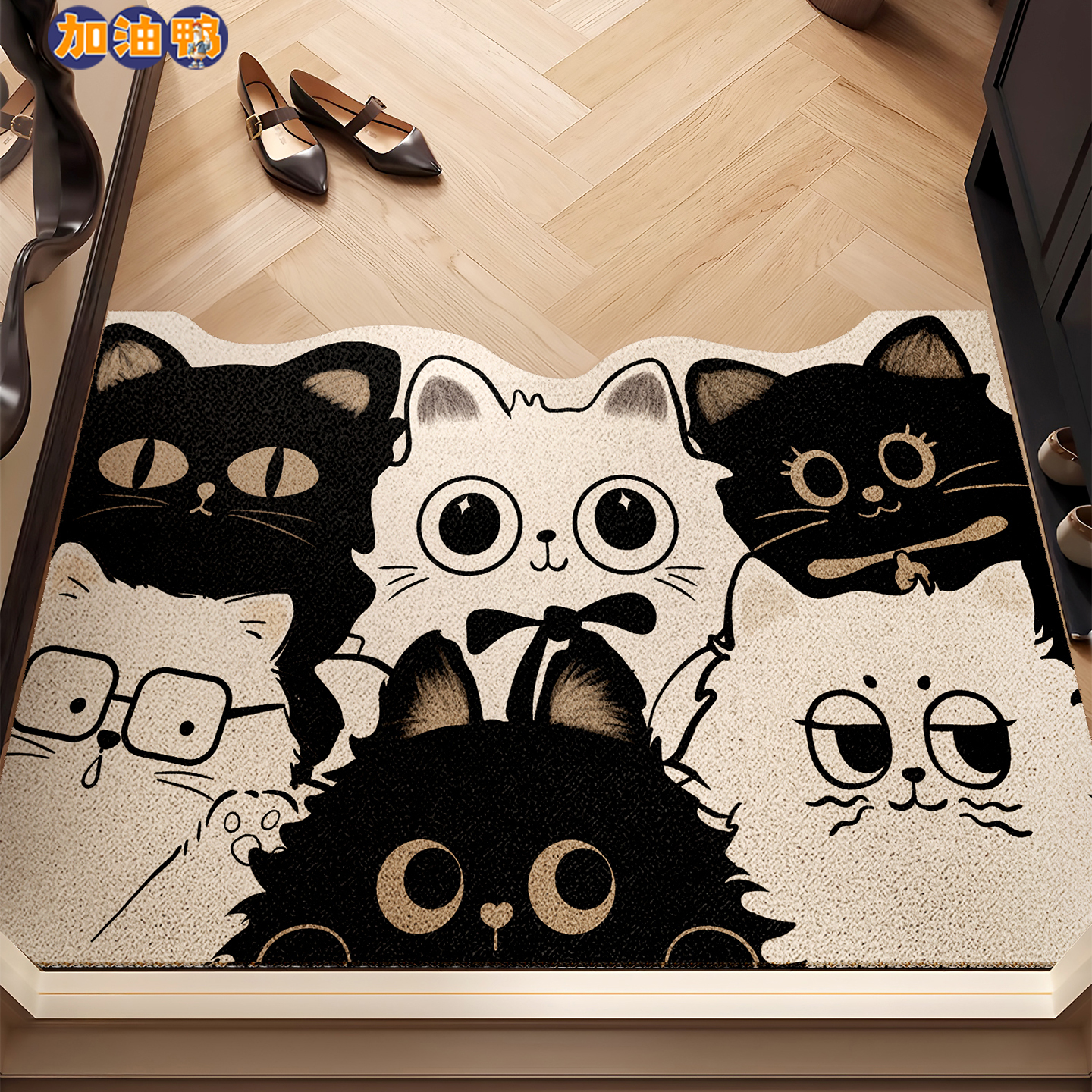 卡通入户门地垫2025新款丝圈进门门口防滑地毯可裁剪耐脏脚垫门垫