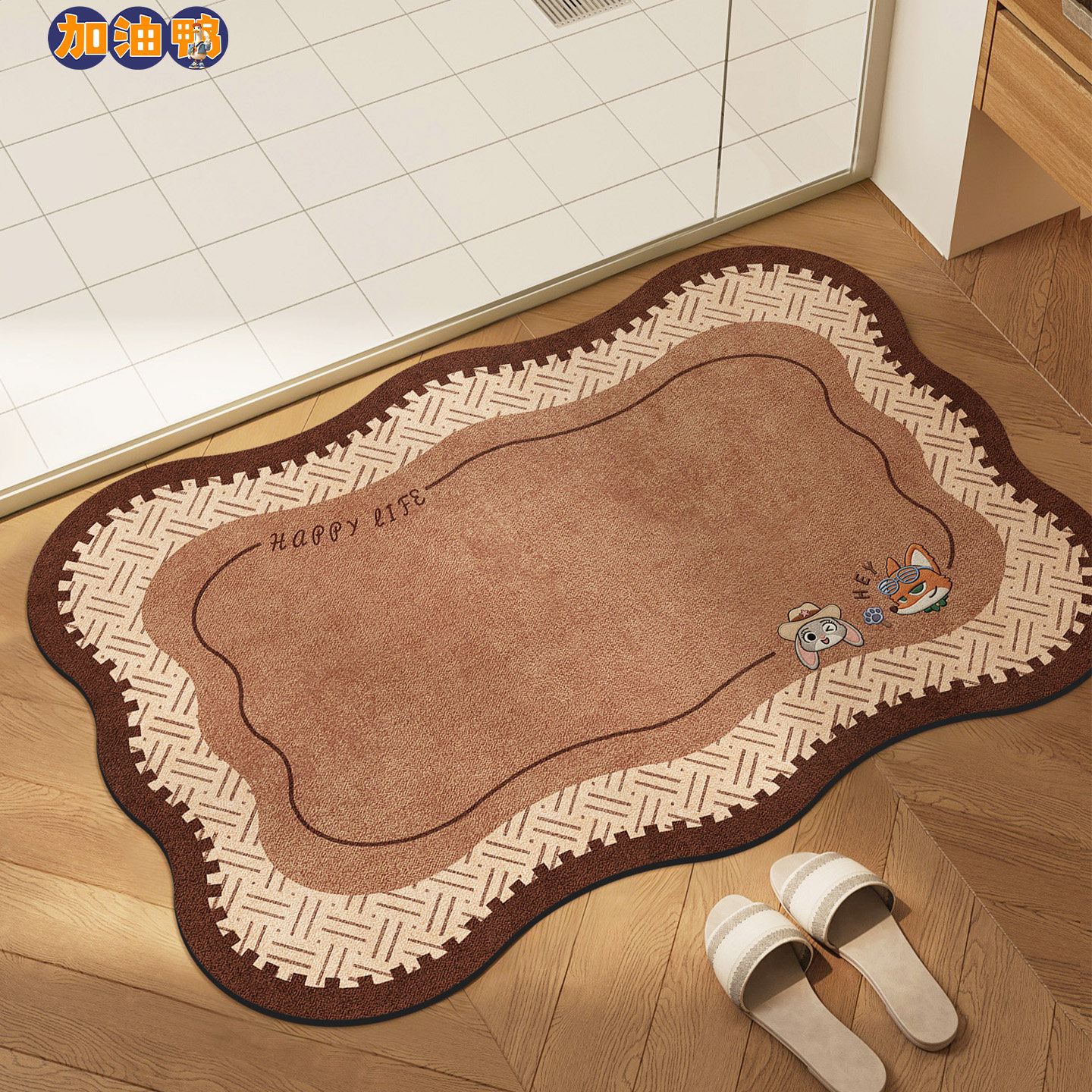 浴室地垫卡通卫生间洗手间专用简约防滑垫厕所洗澡异形硅藻泥地毯,居家布艺,家用脚垫,淘宝优惠券,粉丝福利购,淘宝优惠卷