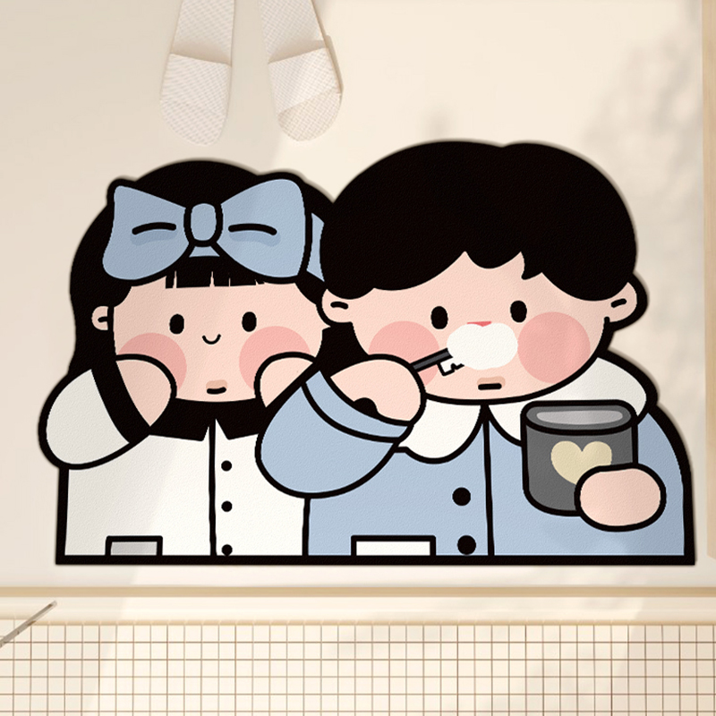 情侣浴室垫~小红薯种草款