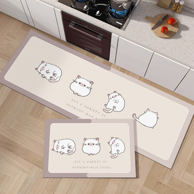 厨房地垫防滑防油防水强吸水垫子可擦免洗专用2023新款硅藻泥家用