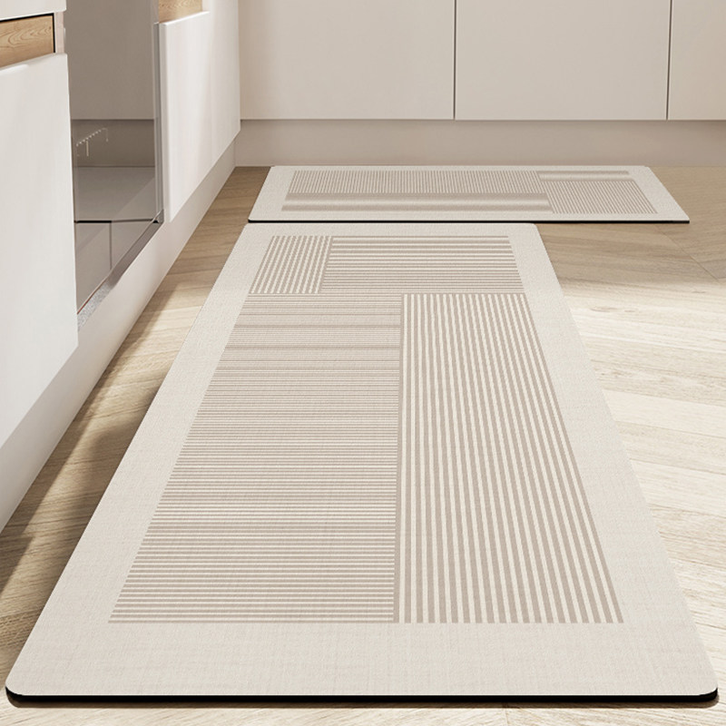 侘寂风厨房地垫防滑防油可擦免洗硅藻泥防水耐脏防脏防污吸水地毯,居家布艺,家用脚垫,淘宝优惠券,粉丝福利购,淘宝优惠卷