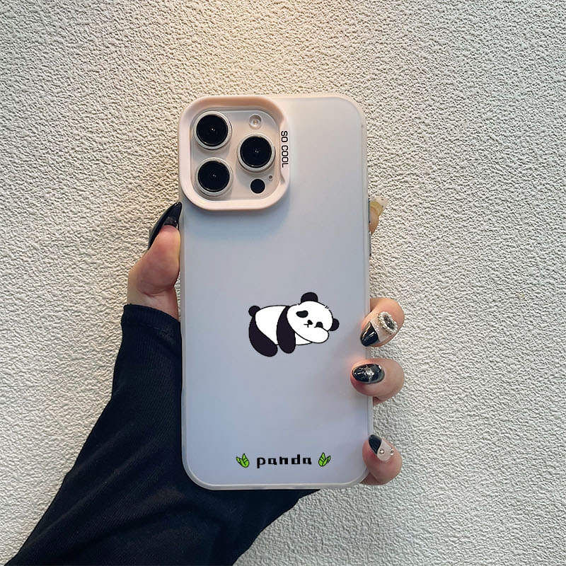 可爱熊猫情侣适用苹果16promax手机壳iphone15适用一加13适用小米15适用红米k80适用荣耀300保护套适用魅族21