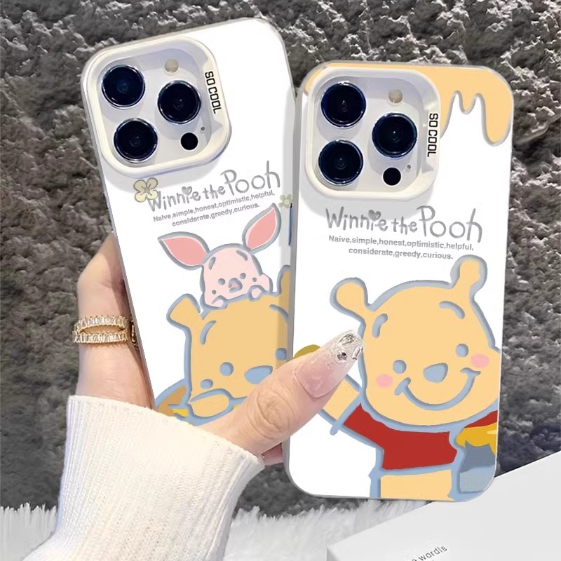 情侣维尼熊情侣适用苹果16promax手机壳iphone15适用一加适用小米15适用红米k80适用荣耀300保护套适用魅族21