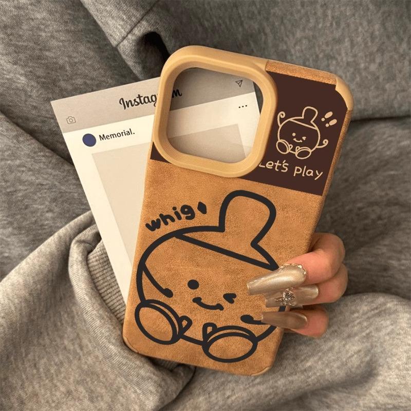 乒乓球拍适用苹果16promax手机壳翻毛皮新款iPhone15pro荣耀200硅胶13Pro秋冬美拉德贴皮软套华为P70保护套