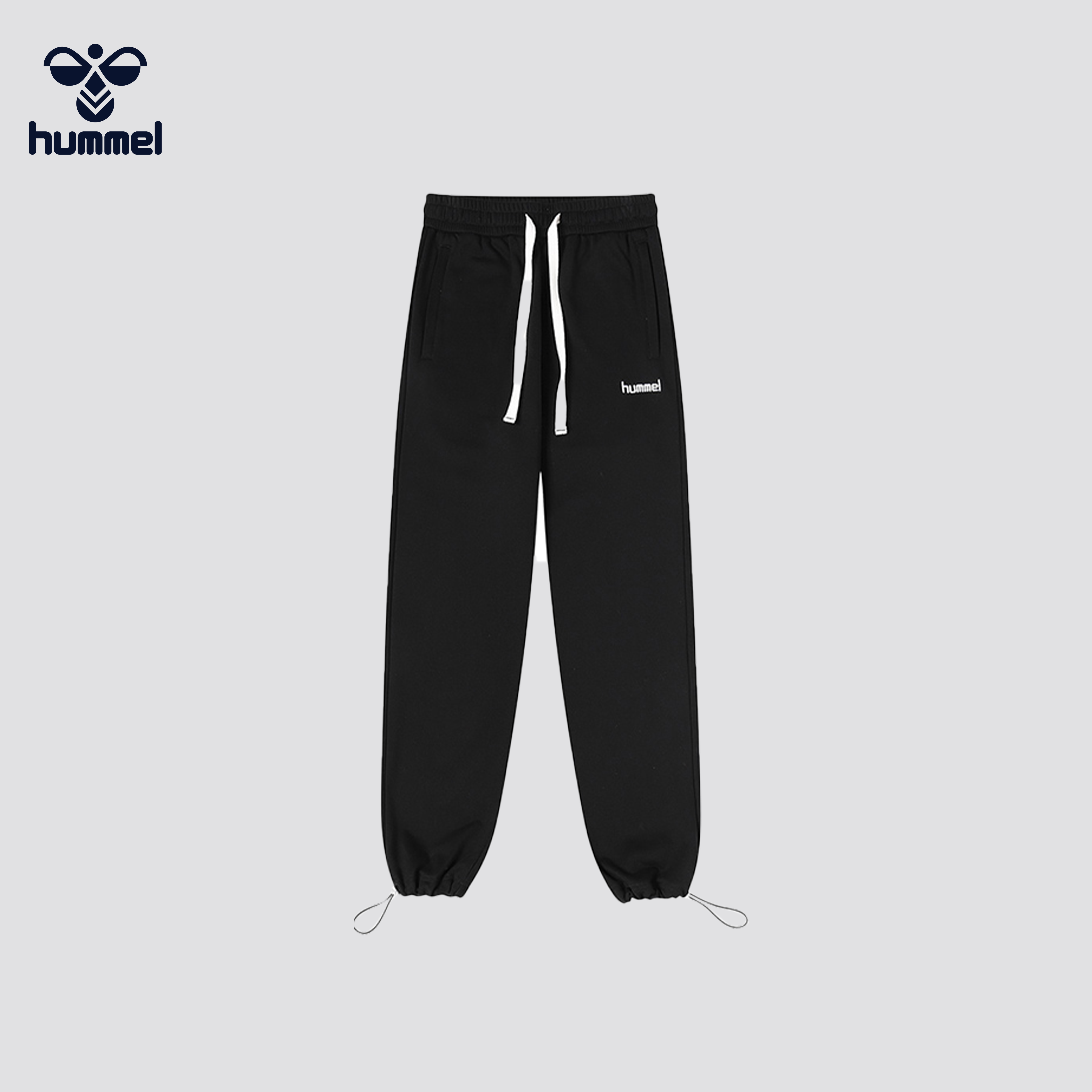 hummel宽松百搭黑色休闲卫裤